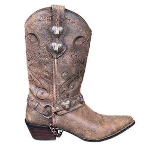 Crush By Durango Heartbreaker Brown Cowgirl Boots Size US 9